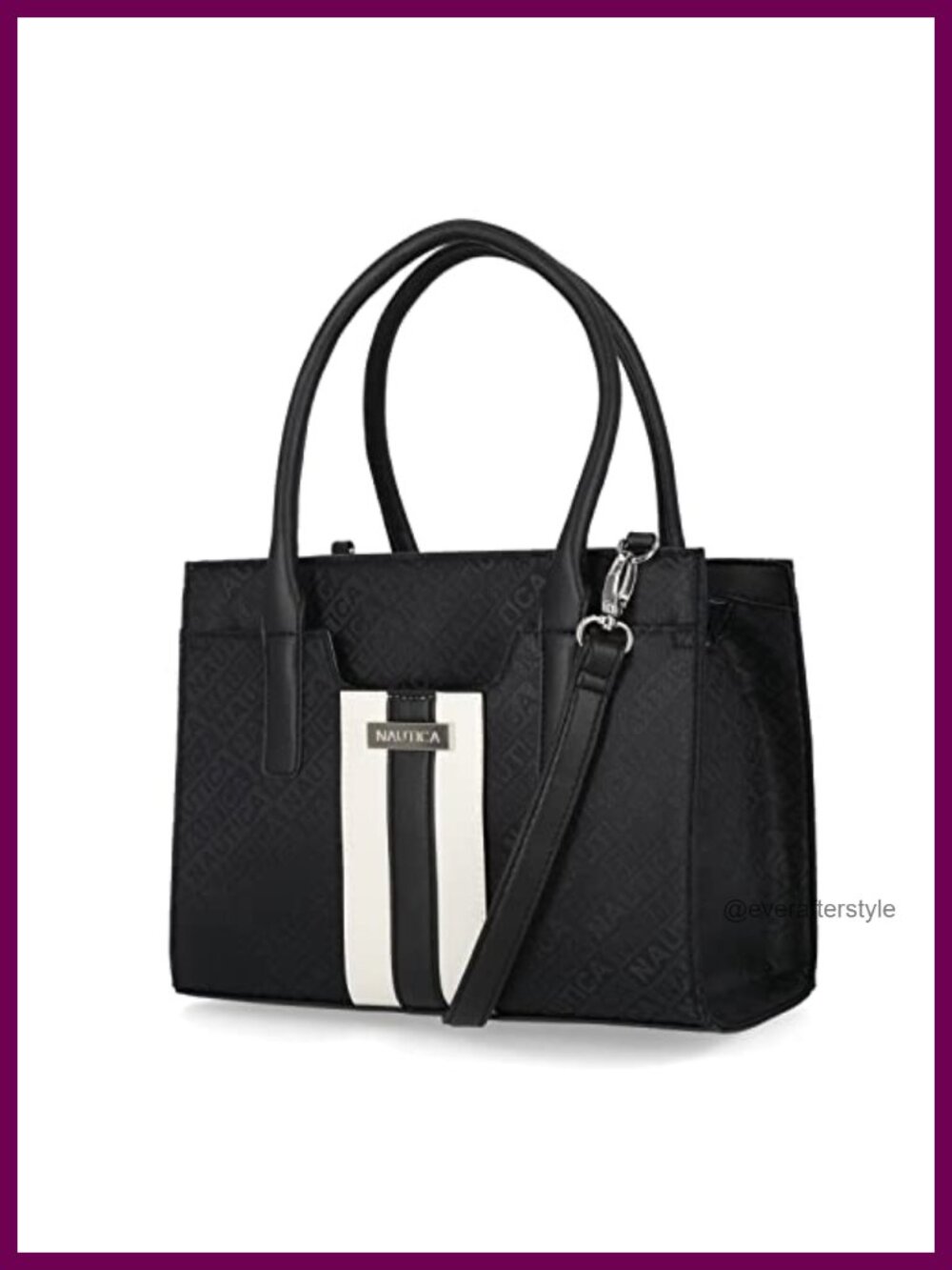 Vegan Leather Satchel Top Handle Removable Crossbody Bag